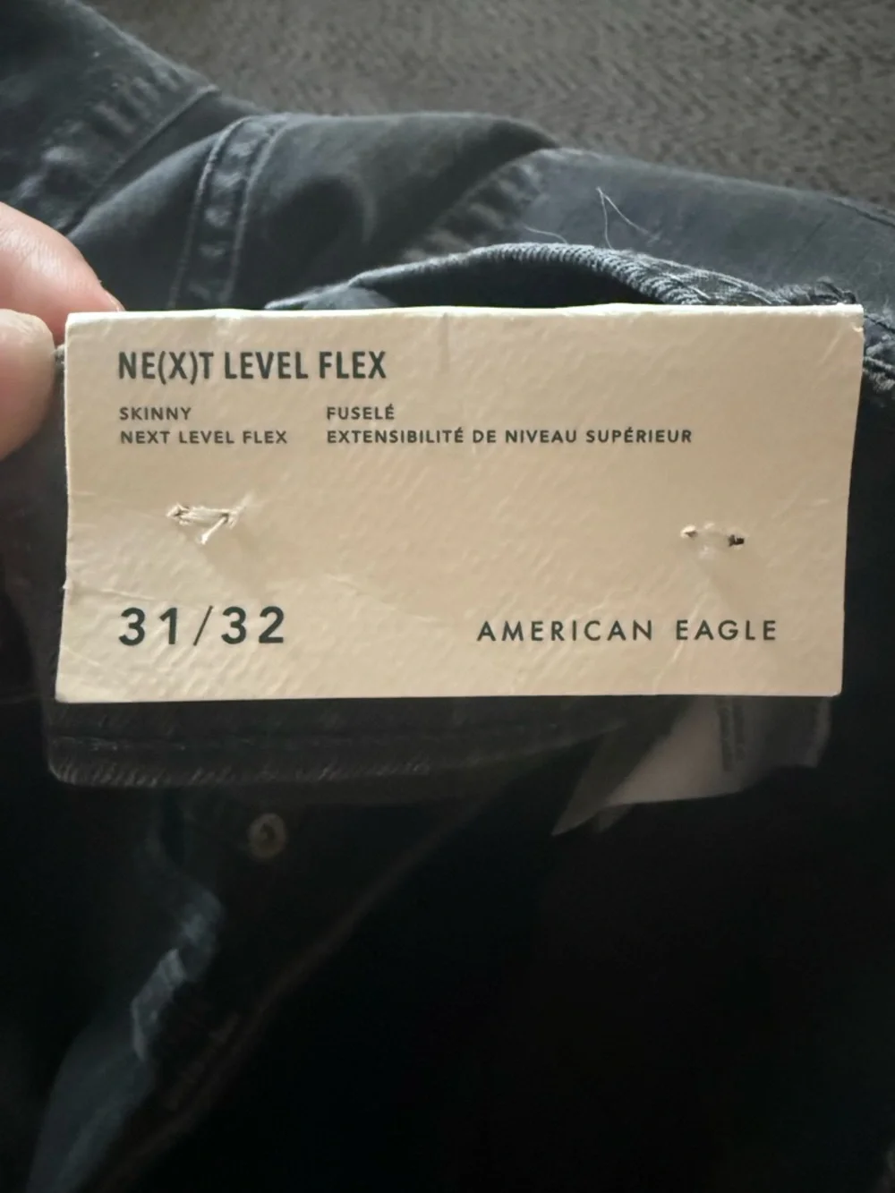 American Eagle Outfitters Black Distressed Skinny Jeans - Picture 4 of 5